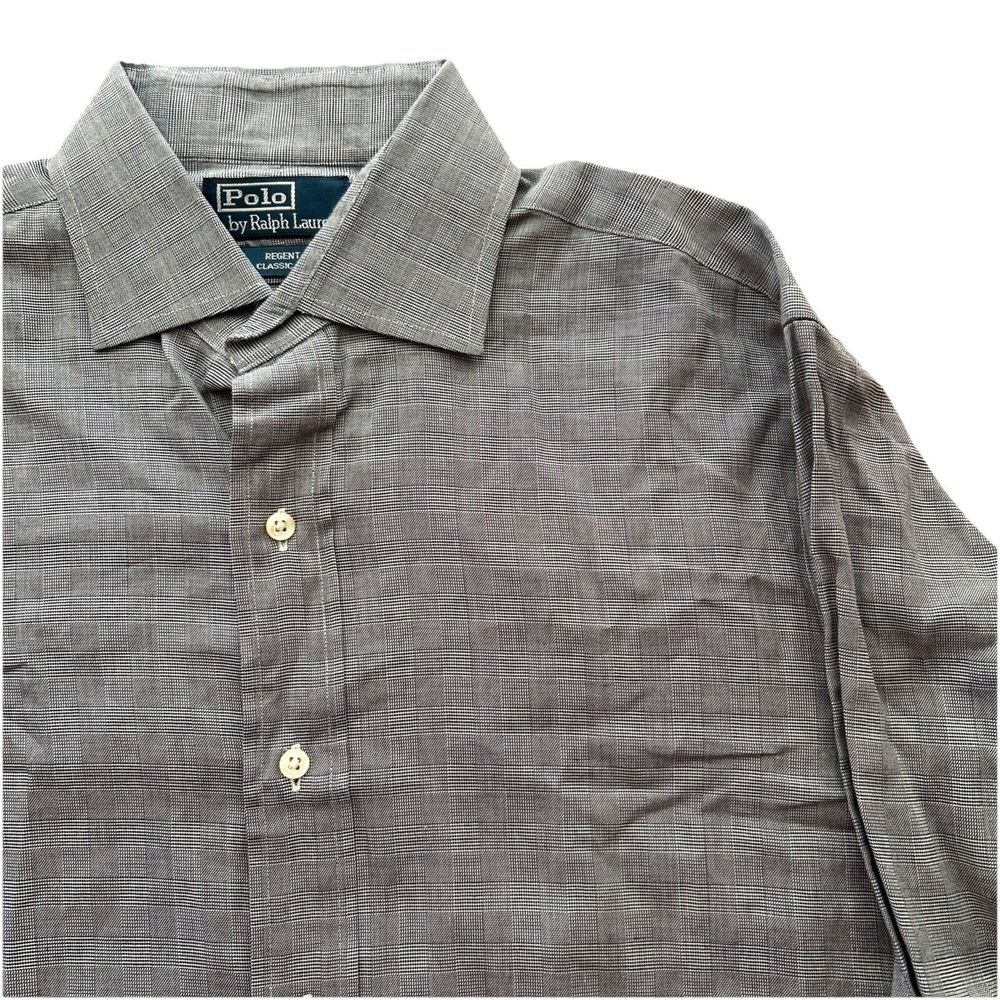 Polo By‎ Ralph Lauren Regent Classic Fit Men's Gray 16 32/33 Dress Shirt EUC
